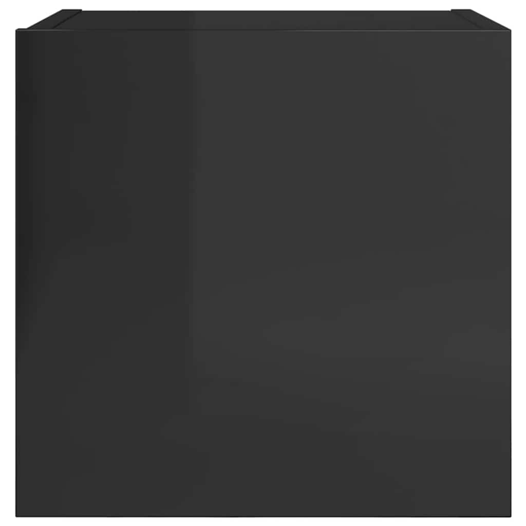 TV wall cabinets 4 pcs. High-gloss black 30.5x30x30 cm