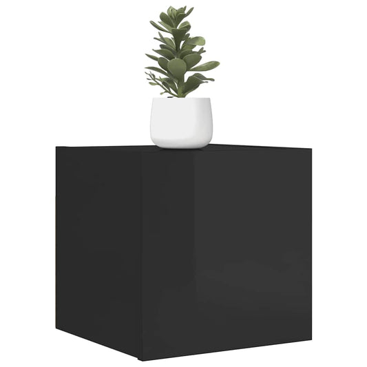 TV wall cabinets 4 pcs. High-gloss black 30.5x30x30 cm