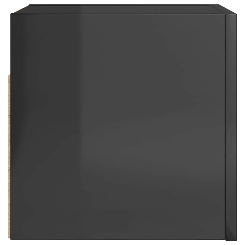 Meubles TV muraux, 2 pièces, gris brillant, 30,5 x 30 x 30 cm