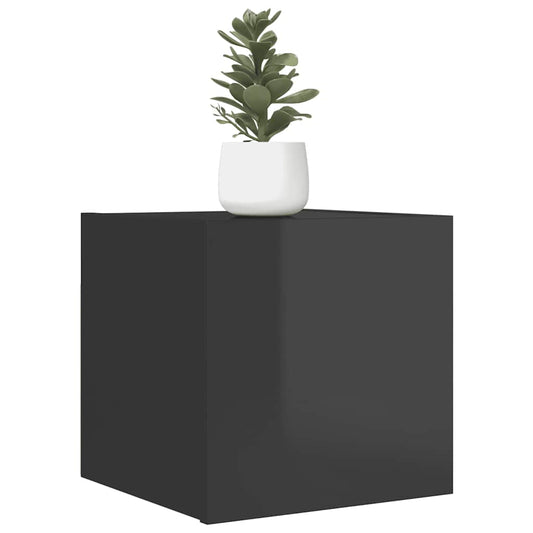 TV wall cabinets 4 pcs. High-gloss grey 30.5x30x30 cm