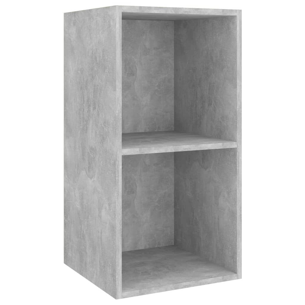 TV wall cabinet concrete grey 37x37x72 cm wood material