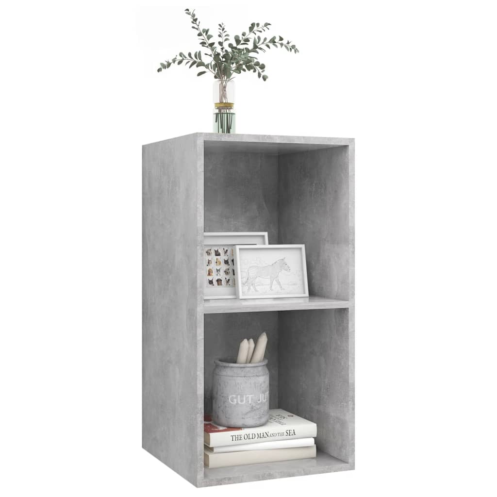 TV wall cabinet concrete grey 37x37x72 cm wood material