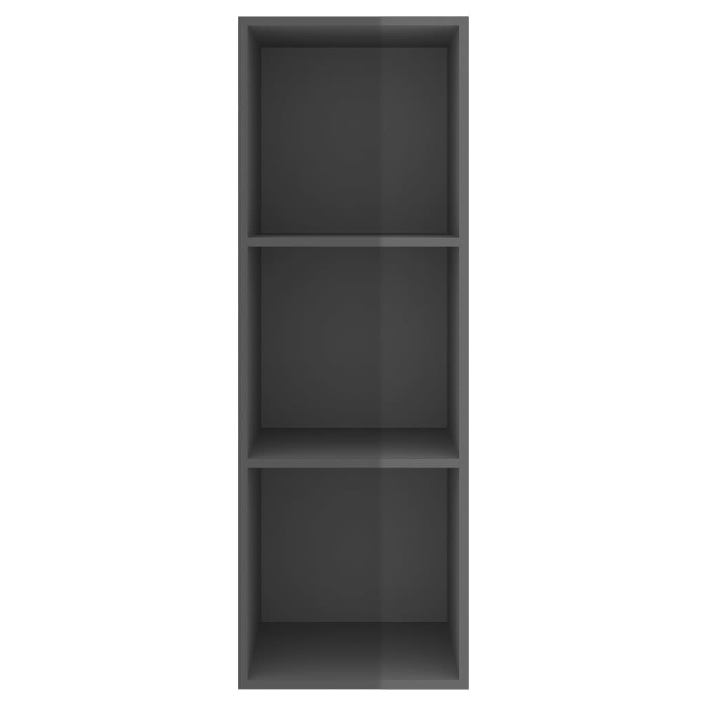 TV-Wandschrank Hochglanz-Grau 37x37x107 cm Holzwerkstoff