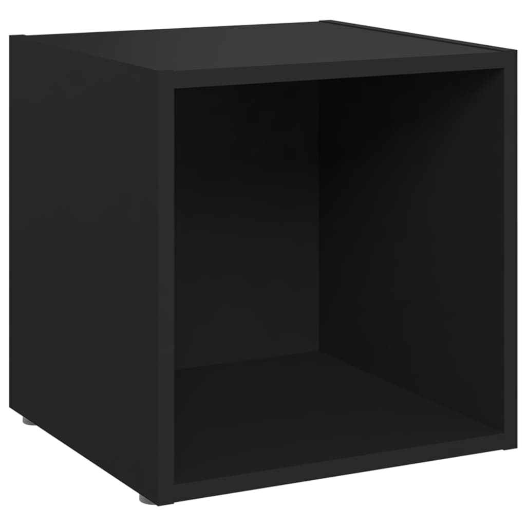 Meubles TV 4 pcs. Noir 37x35x37 cm matériau bois