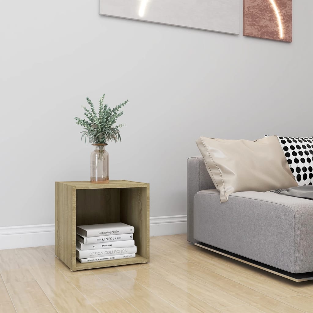 Meuble TV chêne Sonoma 37x35x37 cm matériau bois