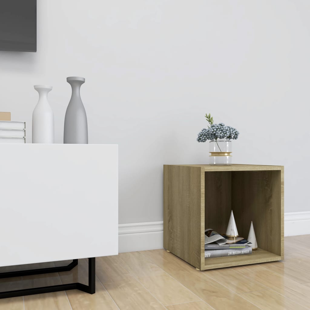 Meuble TV chêne Sonoma 37x35x37 cm matériau bois