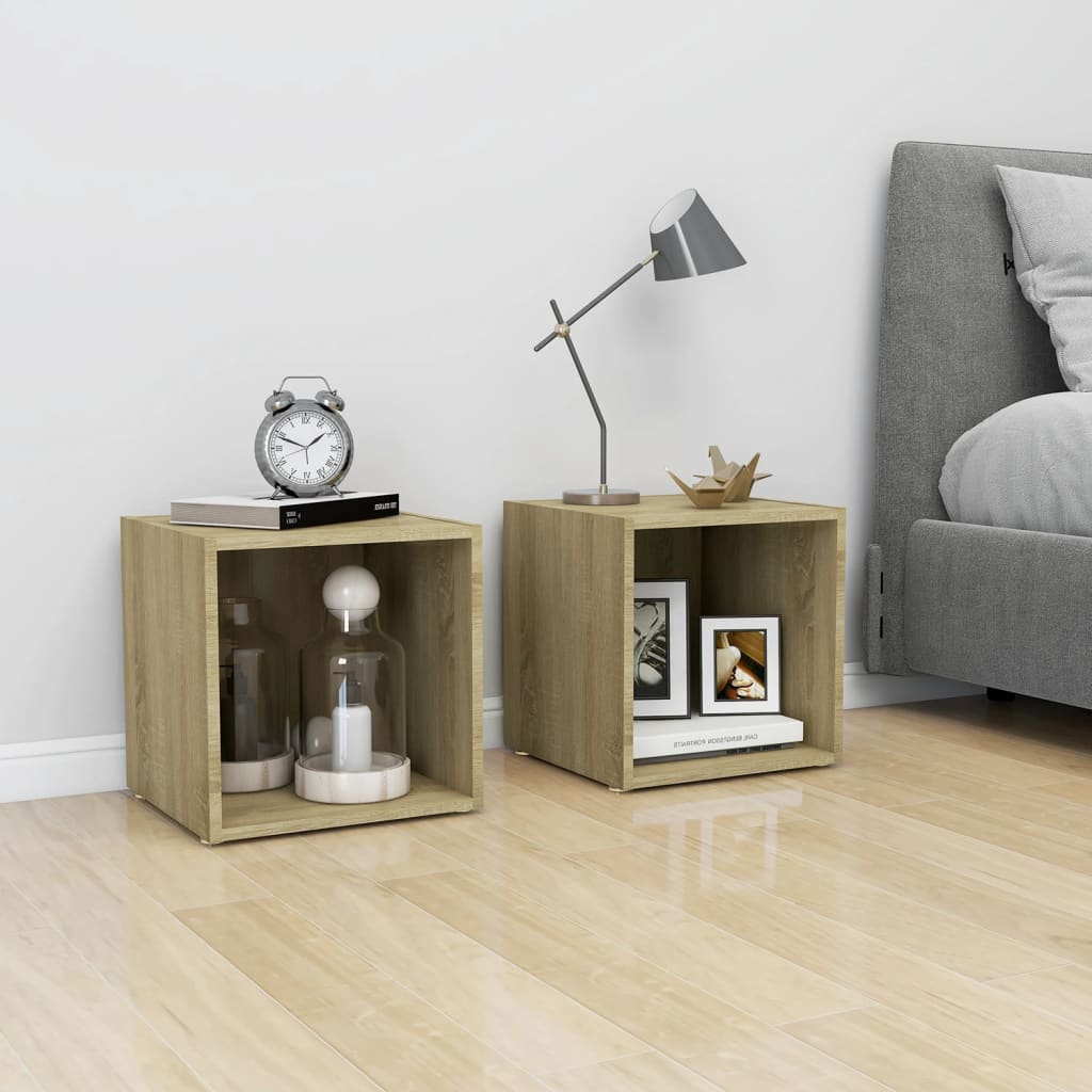 Meuble TV chêne Sonoma 37x35x37 cm matériau bois