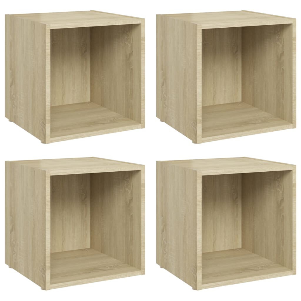 Meubles TV 4 pcs. Chêne Sonoma 37x35x37 cm matériau bois