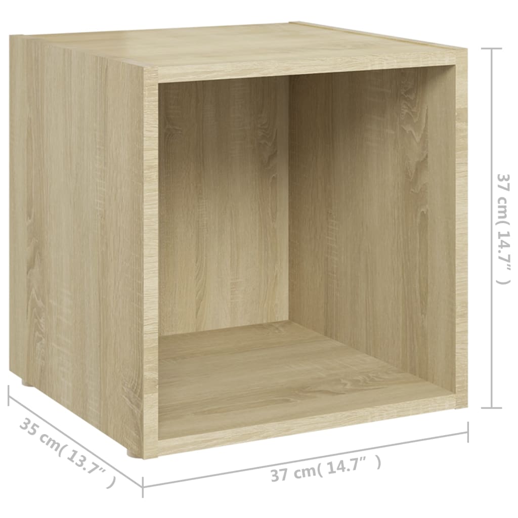 Meubles TV 4 pcs. Chêne Sonoma 37x35x37 cm matériau bois