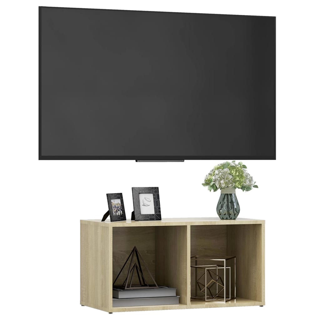 Meuble TV chêne Sonoma 72x35x36,5 cm matériau bois
