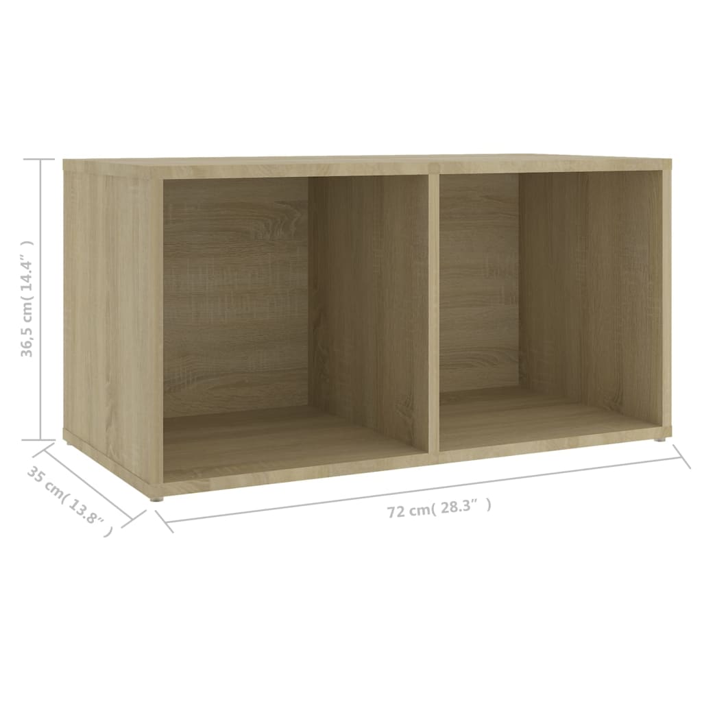 Meuble TV chêne Sonoma 72x35x36,5 cm matériau bois