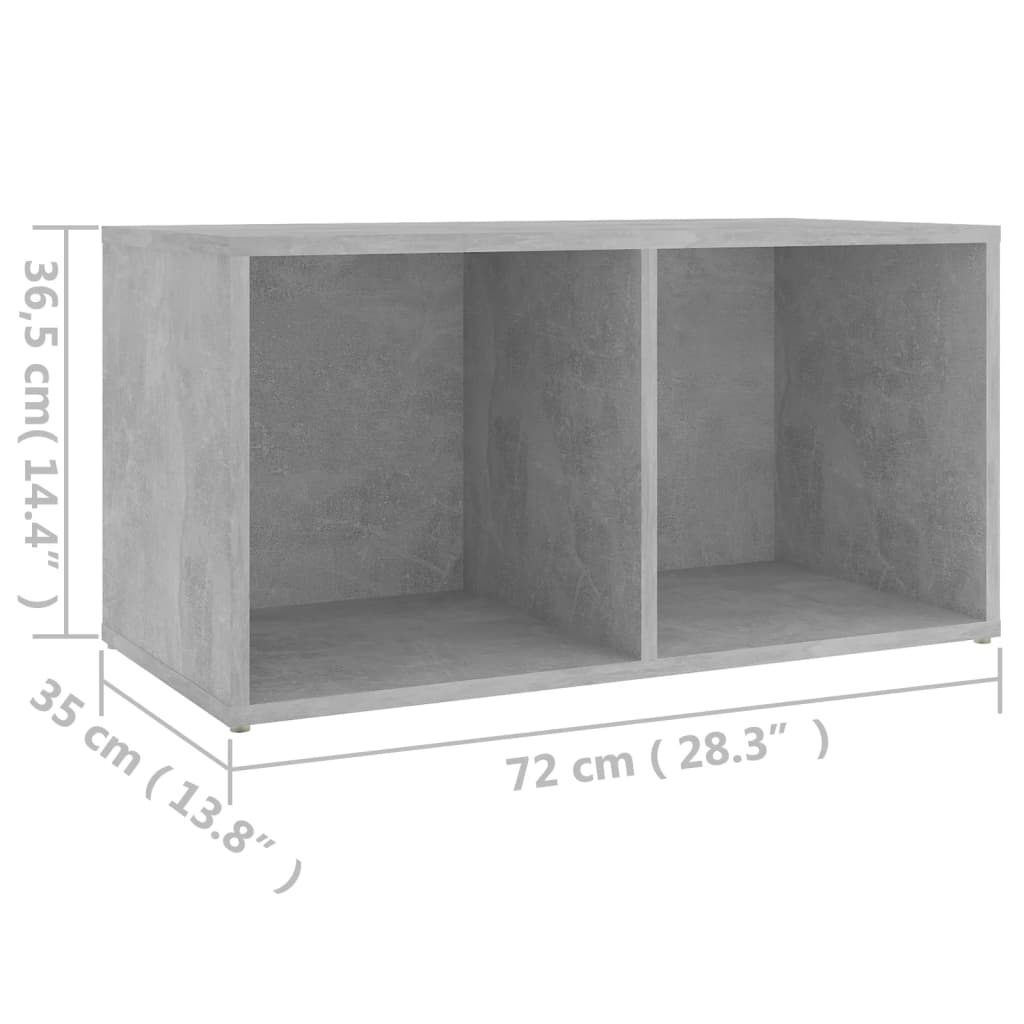 Meuble TV gris béton 72x35x36,5 cm en bois