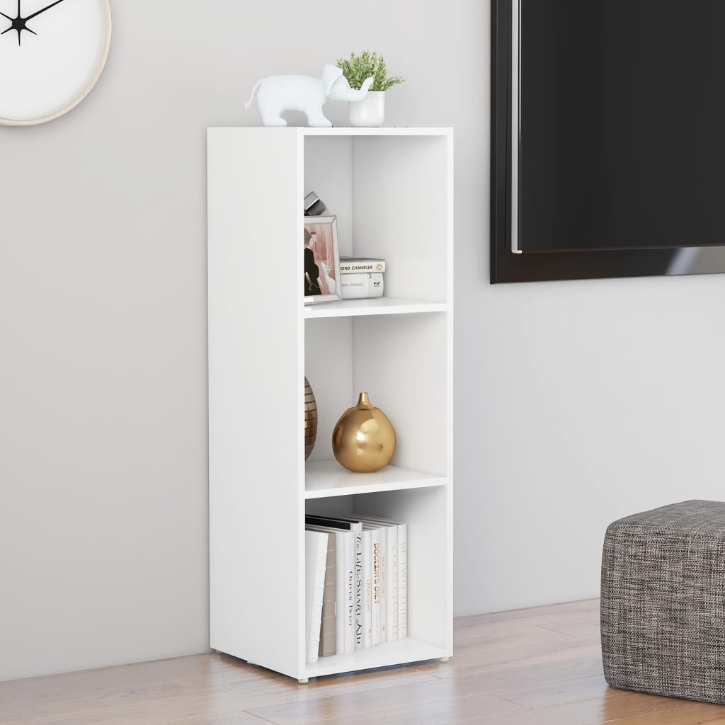 Meuble TV blanc 107x35x37 cm en matériau à base de bois