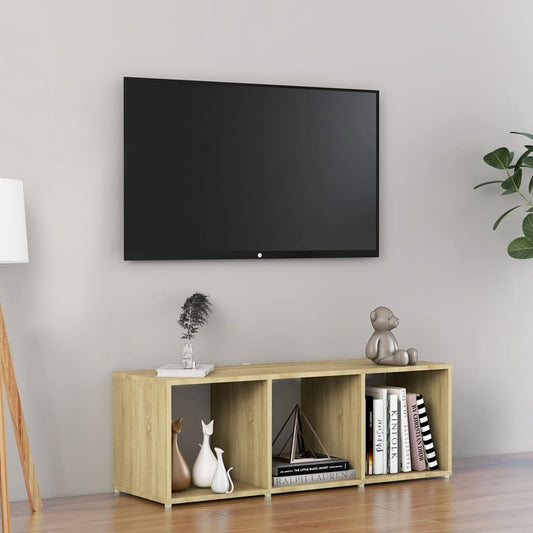 Meuble TV chêne Sonoma 107x35x37 cm matériau bois