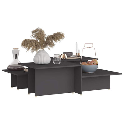 Couchtische 2 Stk. Grau 111,5x50x33 cm Holzwerkstoff