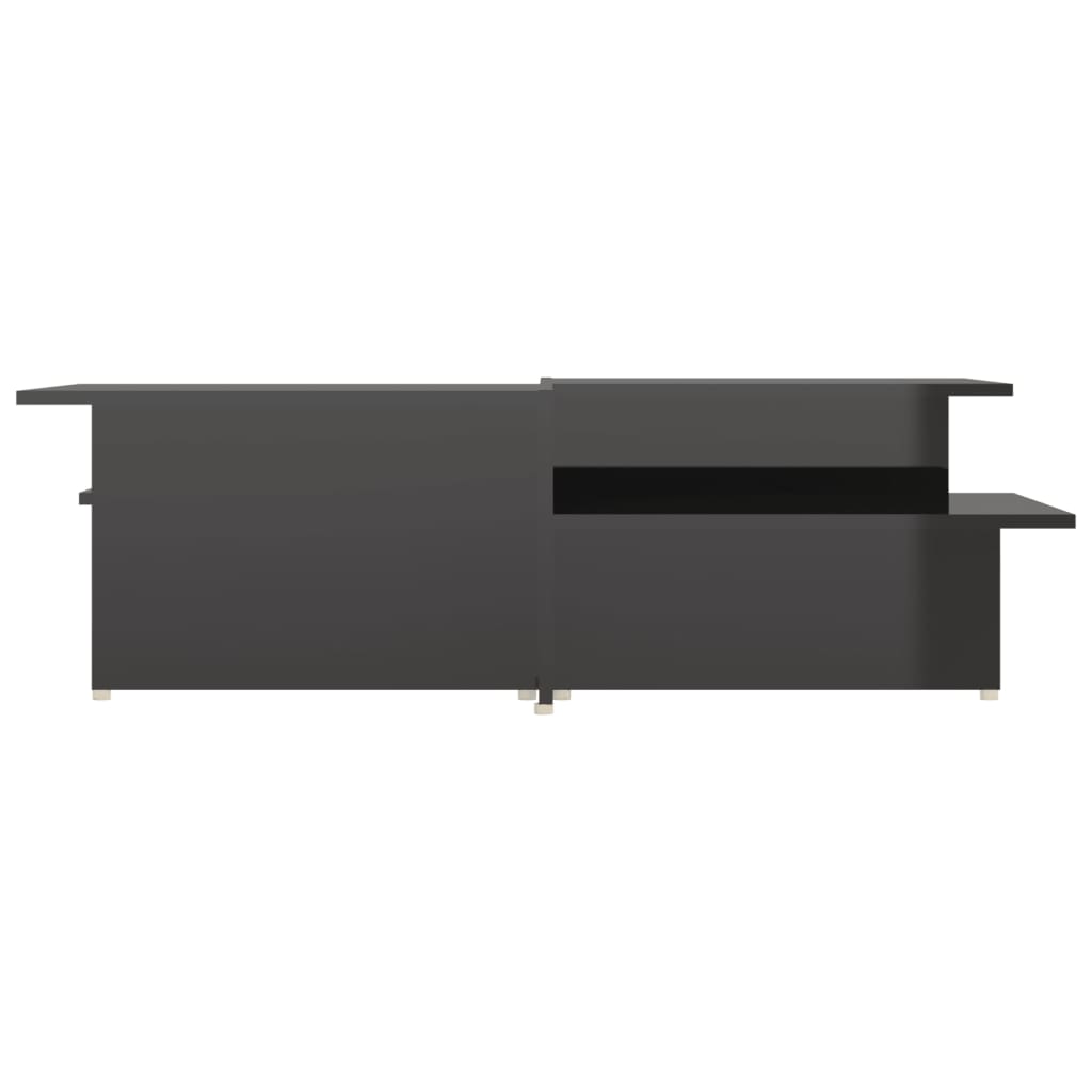 Couchtische 2Stk. Hochglanz-Schwarz 111,5x50x33cm Holzwerkstoff