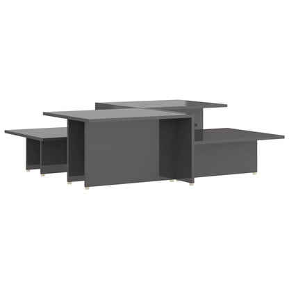 Couchtische 2 Stk. Hochglanz-Grau 111,5x50x33 cm Holzwerkstoff