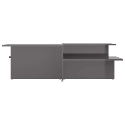 Couchtische 2 Stk. Hochglanz-Grau 111,5x50x33 cm Holzwerkstoff