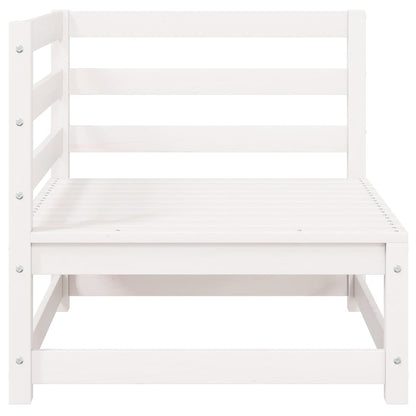 Garten-Ecksofas 2 Stk. Weiß Kiefer Massivholz