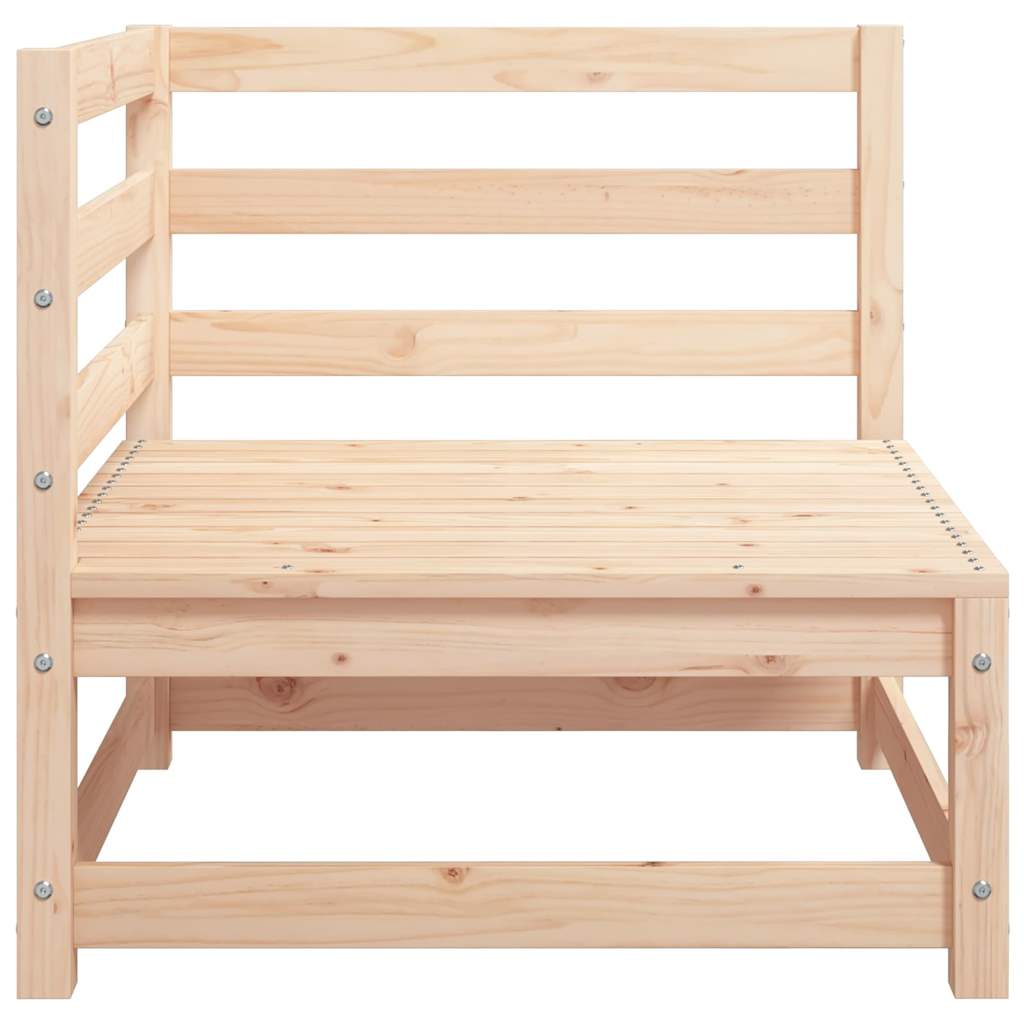 Garten-Ecksofa mit Grauen Kissen Massivholz Kiefer