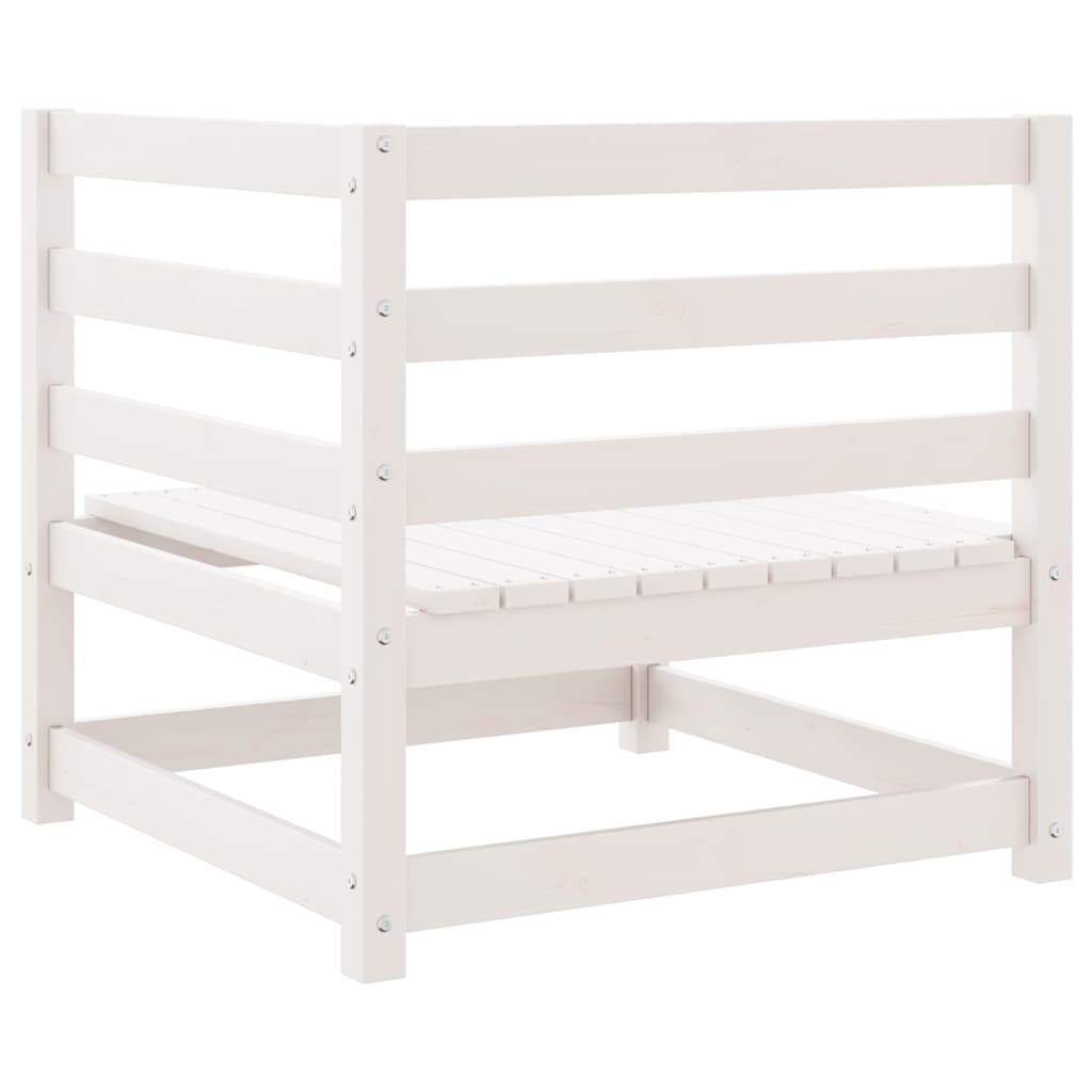 Garten-Ecksofa mit Kissen Massivholz Kiefer