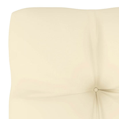 Garten-Ecksofa mit Creme Kissen Massivholz Kiefer