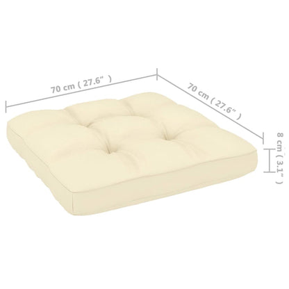 Garten-Ecksofa mit Creme Kissen Massivholz Kiefer