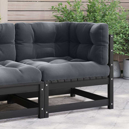 Garten-Ecksofa mit Kissen Massivholz Kiefer
