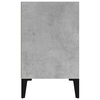 Nachttisch mit Metallbeinen Betongrau 40x30x50 cm