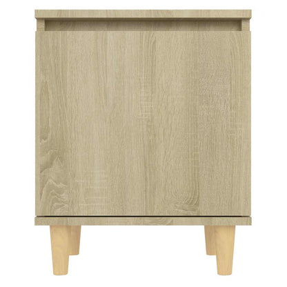 Nachttische 2 Stk. Massivholz-Beinen Sonoma-Eiche 40x30x50cm