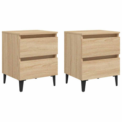 Nachttische 2 Stk. Sonoma-Eiche 40x35x50 cm Holzwerkstoff