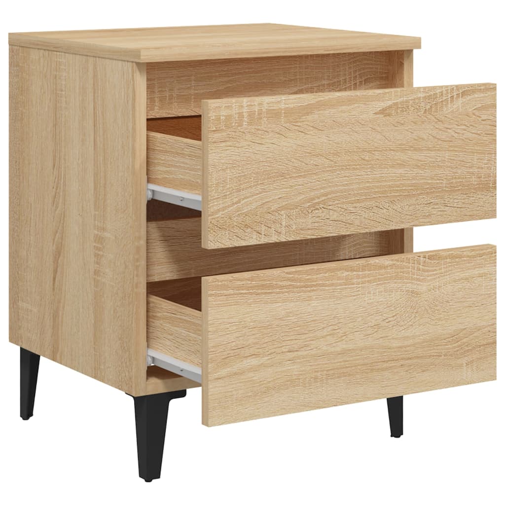 Tables de chevet 2 pcs. Chêne Sonoma 40x35x50 cm matériau bois