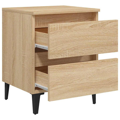 Nachttische 2 Stk. Sonoma-Eiche 40x35x50 cm Holzwerkstoff