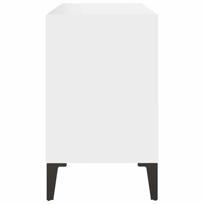 TV-Schrank mit Metallbeinen Weiß 69,5x30x50cm