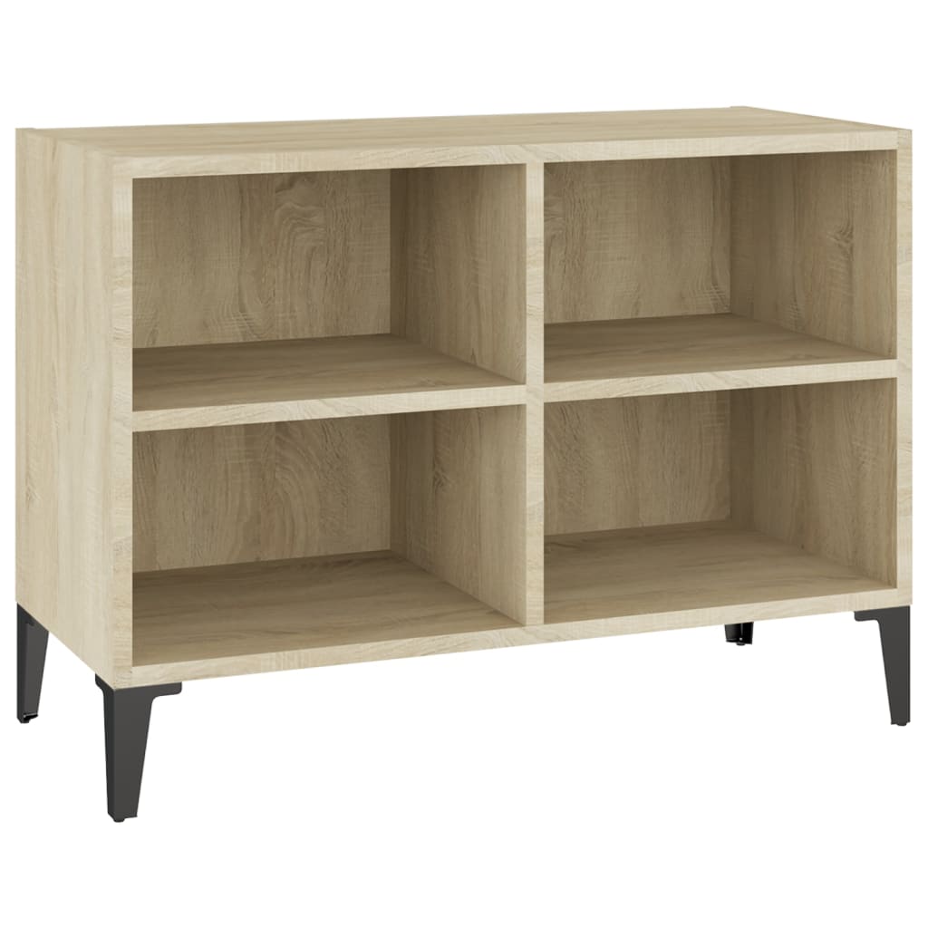 Meuble TV avec pieds en métal chêne Sonoma 69,5x30x50cm