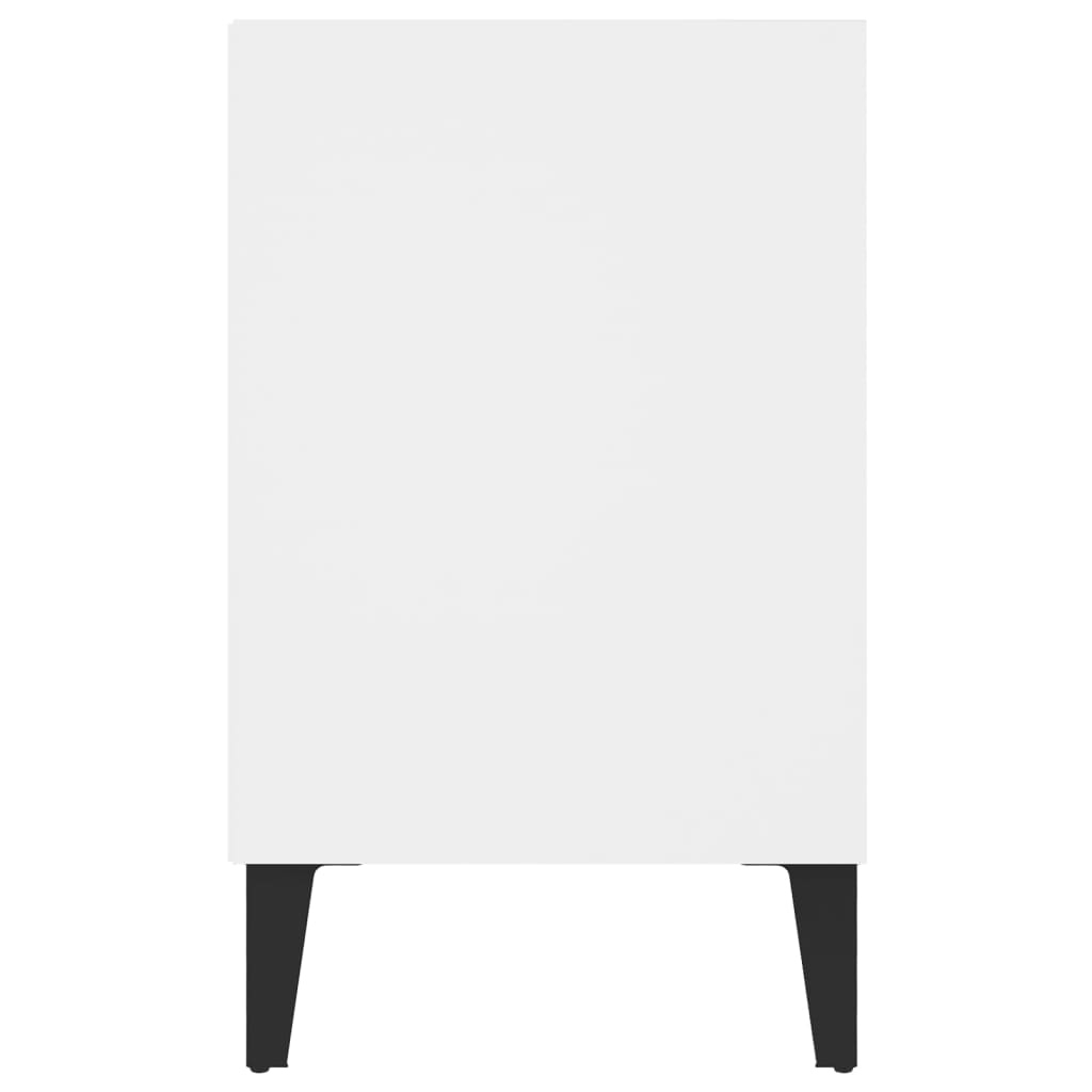 Meuble TV avec pieds en métal blanc 103,5x30x50 cm