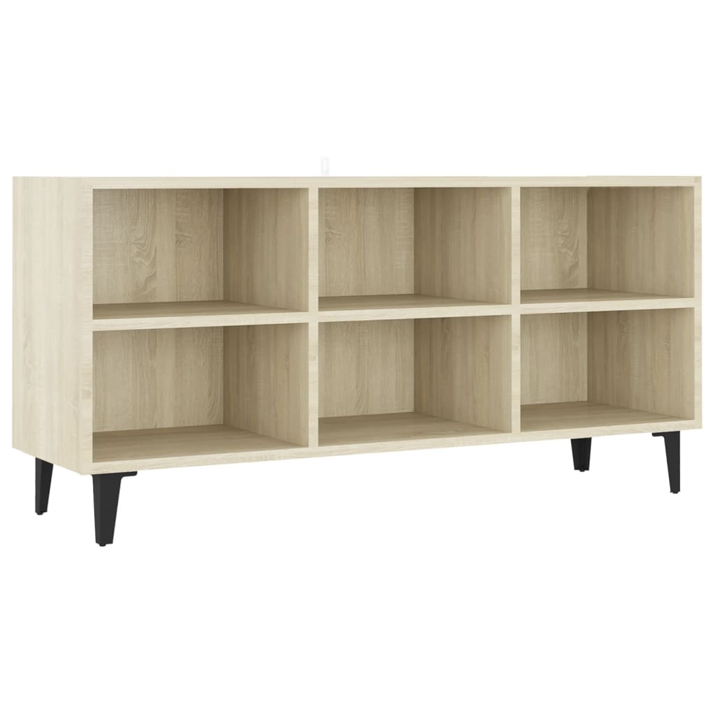 Meuble TV avec pieds en métal chêne Sonoma 103,5x30x50 cm
