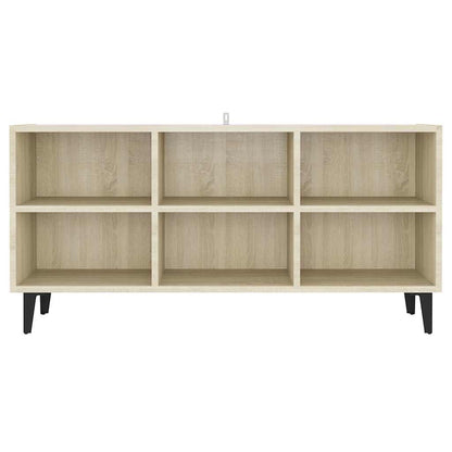 TV-Schrank mit Metallbeinen Sonoma-Eiche 103,5x30x50 cm