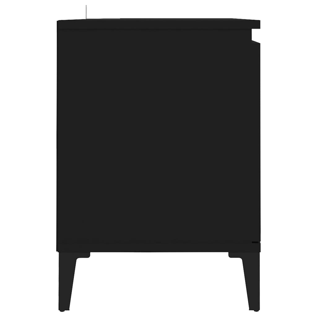 Meuble TV avec pieds en métal noir 103,5x35x50 cm