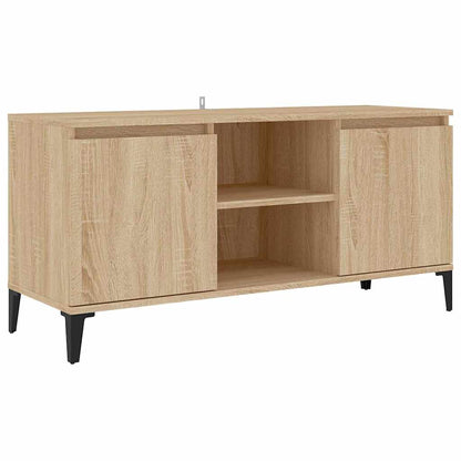 TV-Schrank mit Metallbeinen Sonoma-Eiche 103,5x35x50 cm