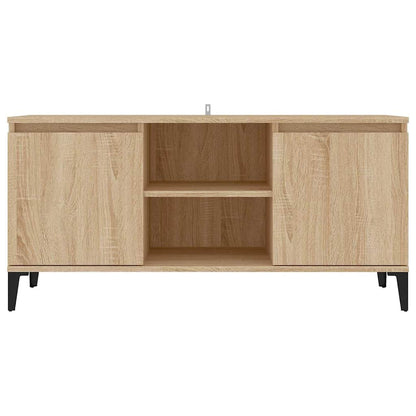 TV-Schrank mit Metallbeinen Sonoma-Eiche 103,5x35x50 cm