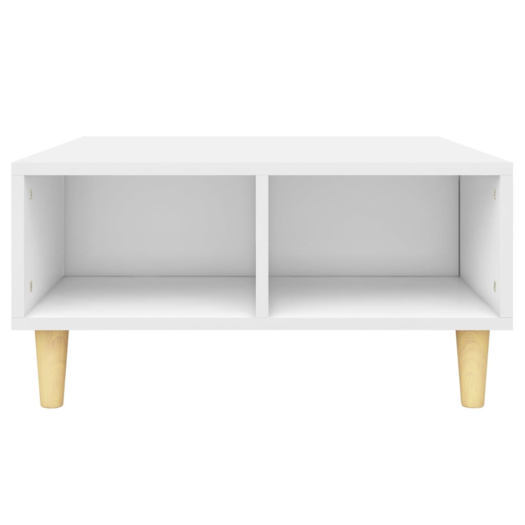 Table basse blanche 60x60x30 cm en bois