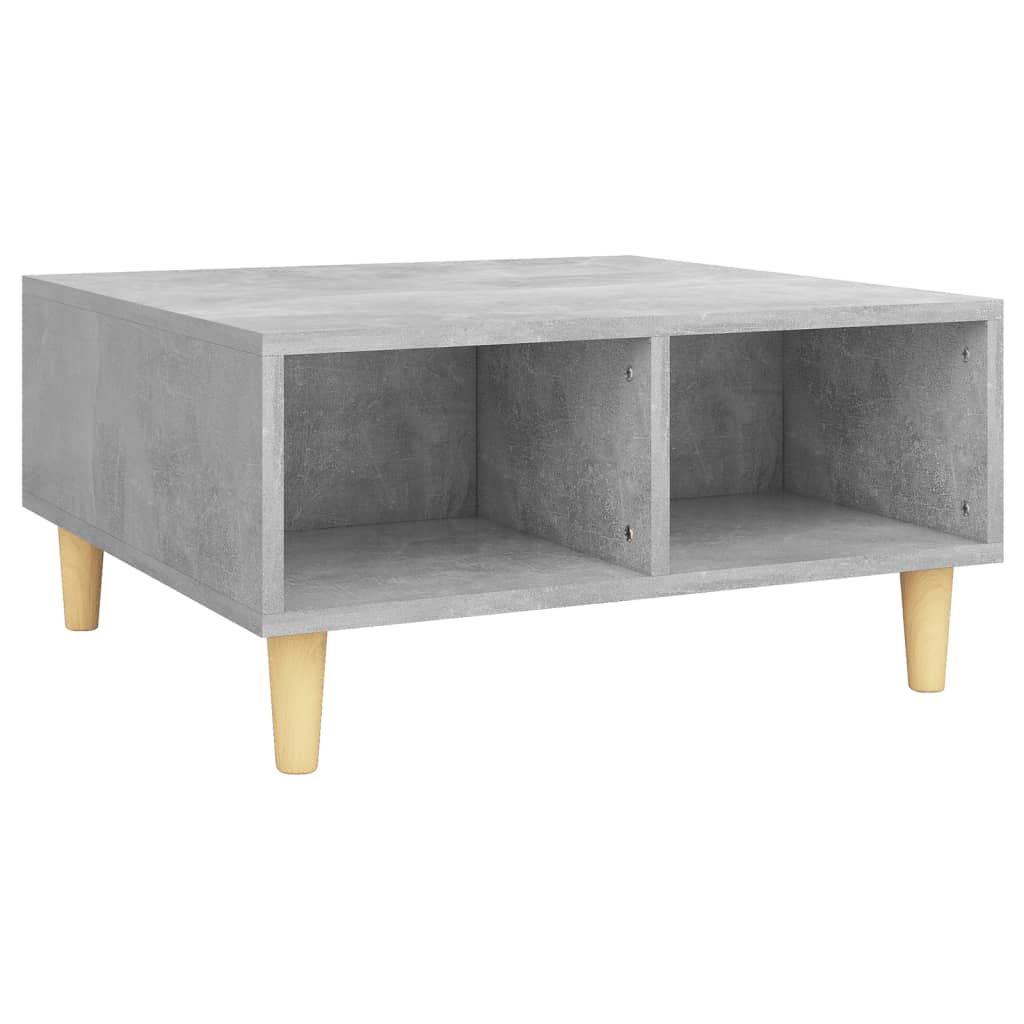 Table basse gris béton 60x60x30 cm en bois