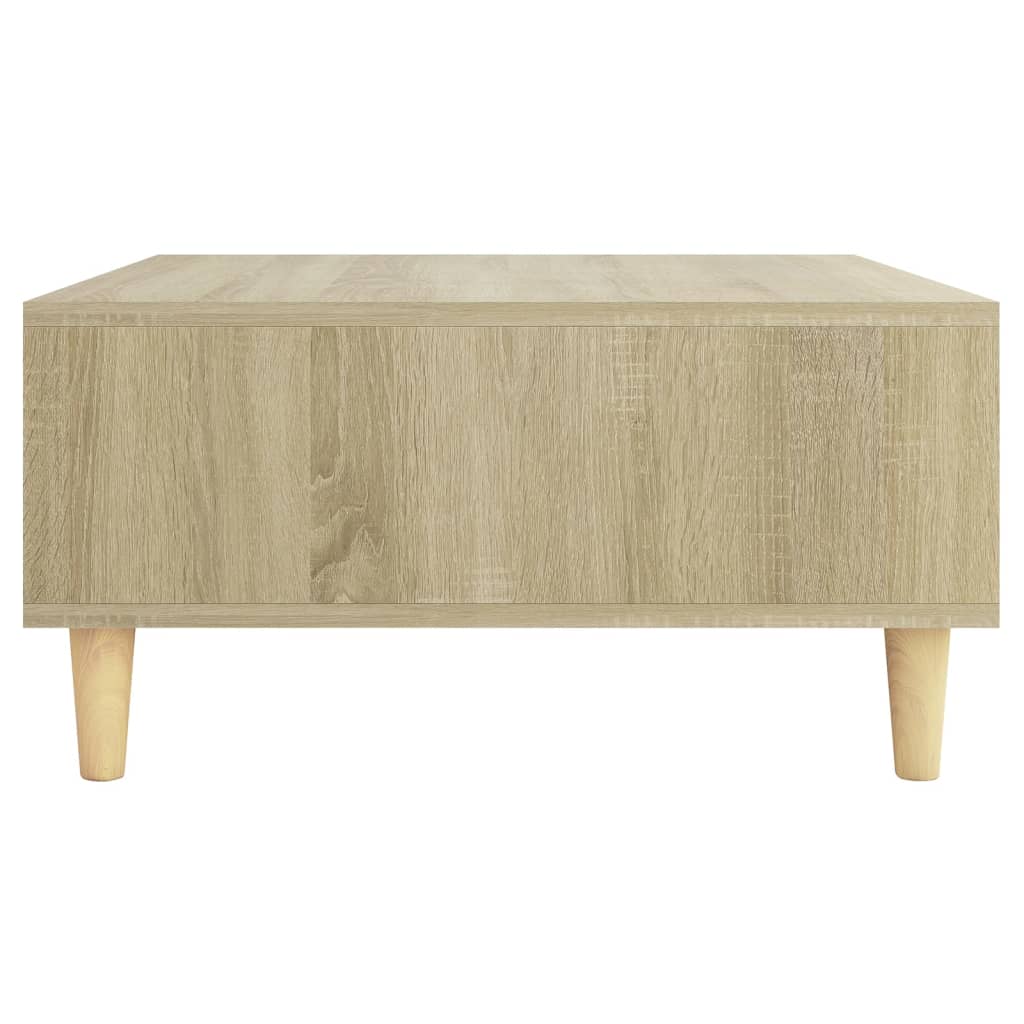 Couchtisch Weiß Sonoma-Eiche 60x60x30 cm Holzwerkstoff