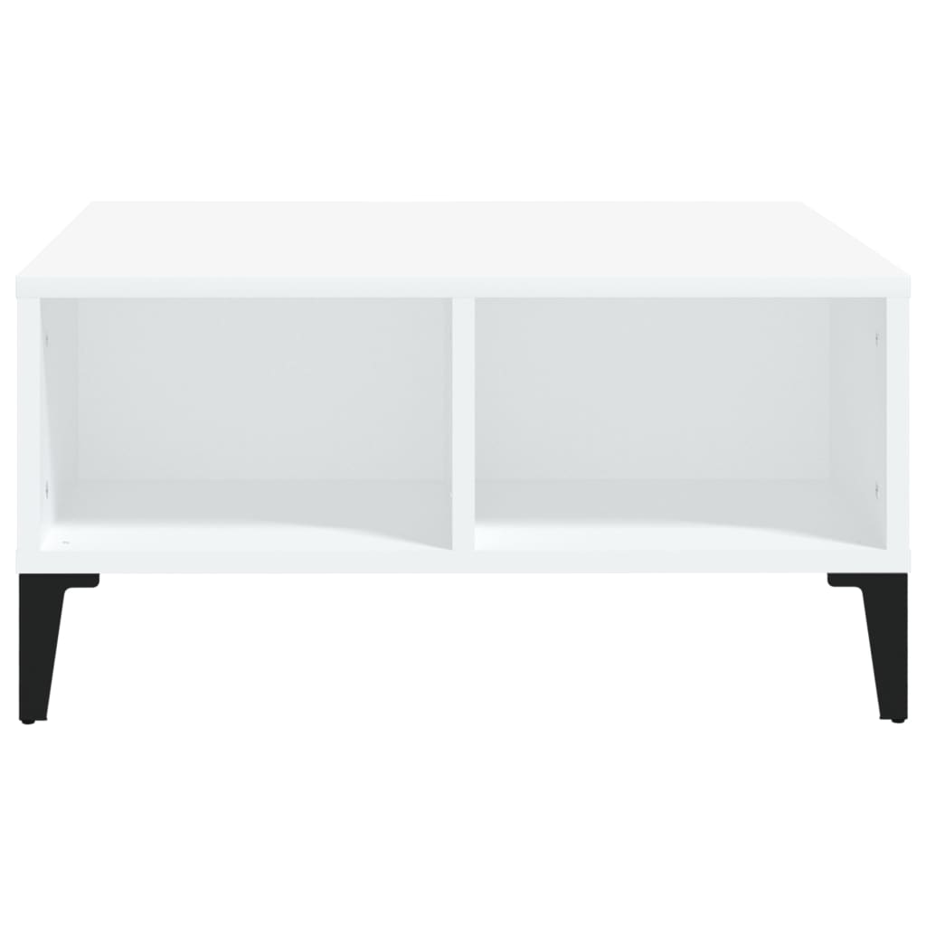 Table basse blanche 60x60x30 cm en bois