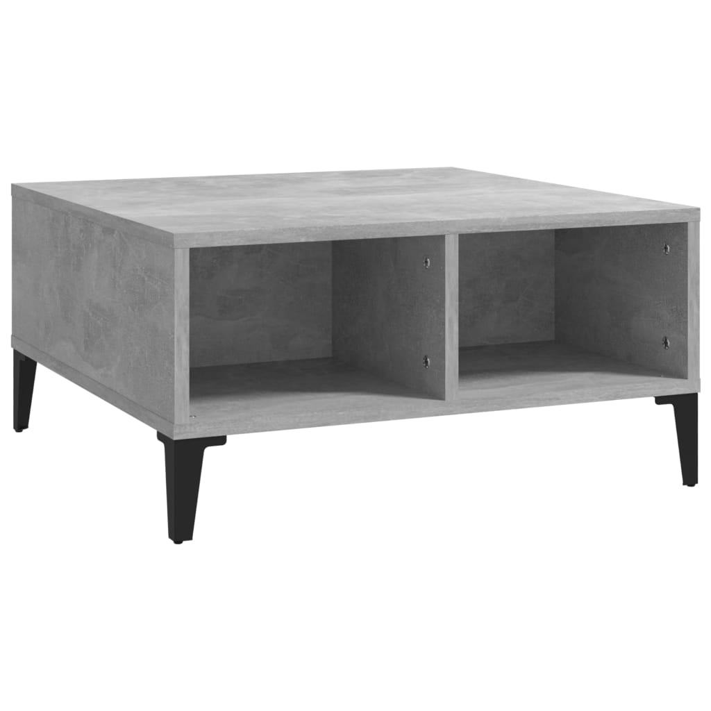 Table basse gris béton 60x60x30 cm en bois