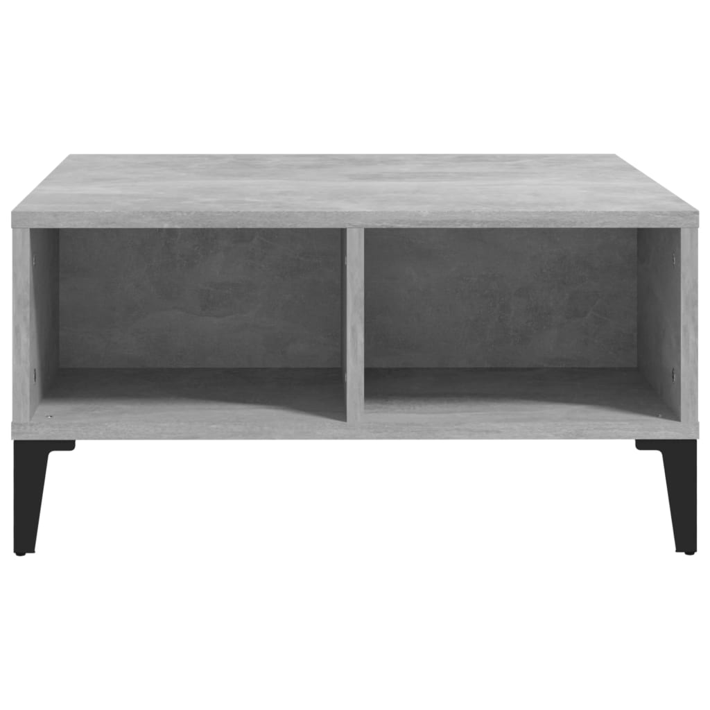 Table basse gris béton 60x60x30 cm en bois