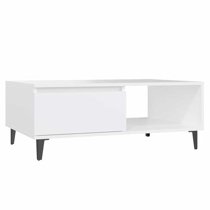 Couchtisch Weiß 90x60x35 cm Holzwerkstoff