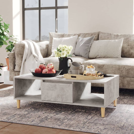 Couchtisch Betongrau 103,5x60x35 cm Holzwerkstoff