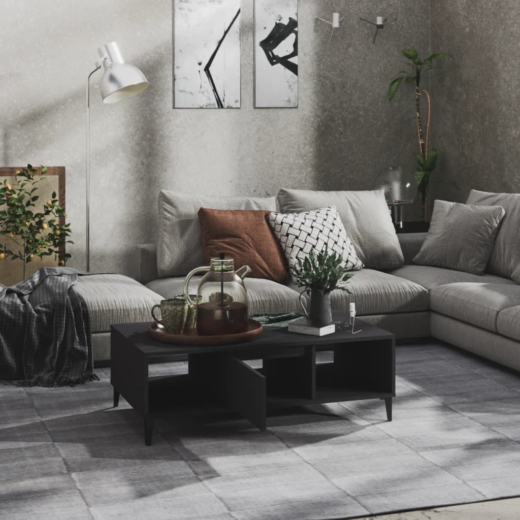 Table basse grise 103,5x60x35 cm en bois